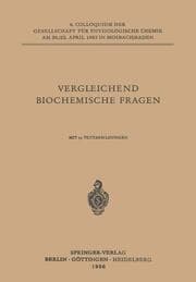 Cover von Vergleichende Biochemische Fragen