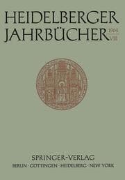 Cover von Heidelberger Jahrbücher