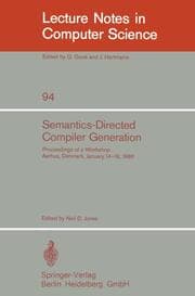 Cover von Semantics-Directed Compiler Generation