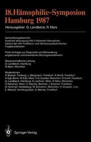 Cover von 18. Hämophilie-Symposion Hamburg 1987