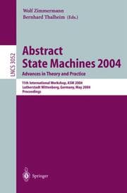 Cover von Abstract State Machines 2004.Advances in Theory and Practice