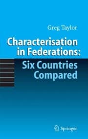 Cover von Characterisation in Federations: Six Countries Compared