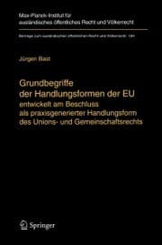 Cover von Grundbegriffe der Handlungsformen der EU