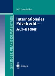 Cover von Internationales Privatrecht Art. 3-46 EGBGB