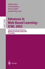 Cover von Advances in Web-Based Learning -- ICWL 2003
