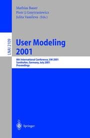 Cover von User Modeling 2001