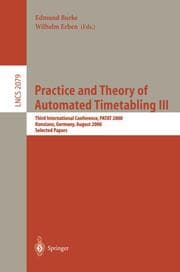 Cover von Practice and Theory of Automated Timetabling III
