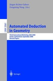 Cover von Automated Deduction in Geometry