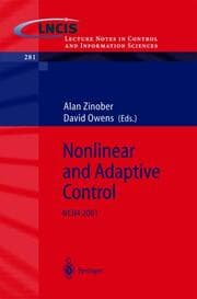 Cover von Nonlinear and Adaptive Control
