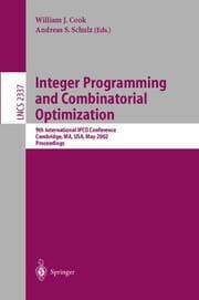 Cover von Integer Programming and Combinatorial Optimization