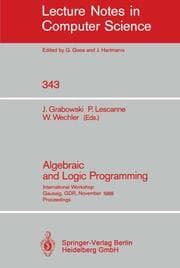 Cover von Algebraic and Logic Programming