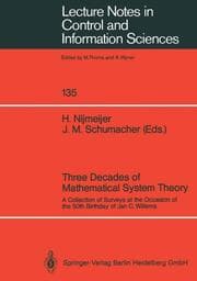 Cover von Three Decades of Mathematical System Theory