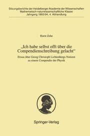 Cover von Ich habe selbst offt über die Compendienschreibung gelacht