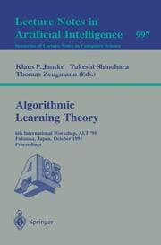 Cover von Algorithmic Learning Theory