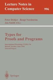 Cover von Types for Proofs and Programs