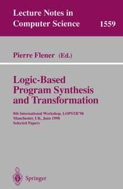 Cover von Logic-Based Program Synthesis and Transformation