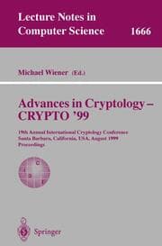 Cover von Advances in Cryptology - CRYPTO '99