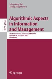 Cover von Algorithmic Aspects in Information and Management