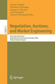 Cover von Negotiation, Auctions and Market Engineering