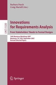 Cover von Innovations for Requirement Analysis.From Stakeholders' Needs to Formal Designs