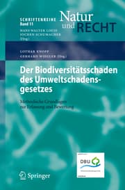 Cover von Der Biodiversitätsschaden des Umweltschadensgesetzes