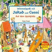 Cover von Wimmelspaß mit Jakob und Conni: Auf dem Spielplatz
