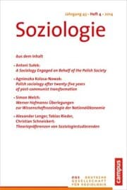 Cover von Soziologie 4.2014