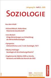 Cover von Soziologie 2/2025