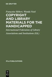 Cover von Copyright and library materials for the handicapped