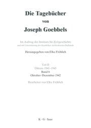 Cover von Die Tagebücher von Joseph Goebbels.Diktate 1941-1945 / Oktober - Dezember 1942