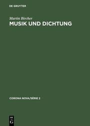 Cover von Musik und Dichtung