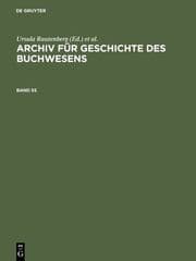 Cover von Archiv für Geschichte des Buchwesens. Band 55