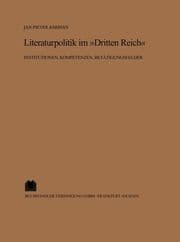 Cover von Literaturpolitik im 'Dritten Reich'