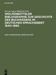 Cover von Register der Länder und Orte