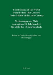 Cover von Constitutional Documents of Austria, Hungary and Liechtenstein 1791-1849