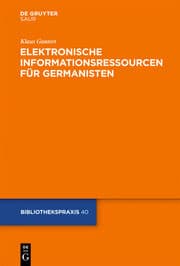 Cover von Elektronische Informationsressourcen für Germanisten