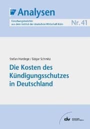 Cover von Die Kosten des Kündigungsschutzes in Deutschland