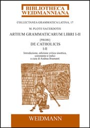 Cover von M. Plotii Sacerdotis Artium grammaticarum libri I-II. (Probi) De Catholicis