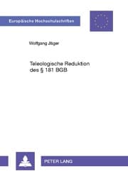 Cover von Teleologische Reduktion des § 181 BGB