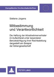 Cover von Mitbestimmung und Verantwortlichkeit