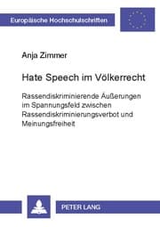 Cover von Hate Speech im Völkerrecht