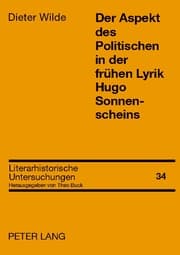 Cover von Der Aspekt des Politischen in der frühen Lyrik Hugo Sonnenscheins