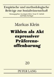 Cover von Wählen als Akt expressiver Präferenzoffenbarung