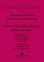 Cover von Politisch-historische Schriften, Briefe und Akten