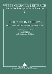 Cover von Deutsch in Europa