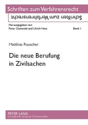Cover von Die neue Berufung in Zivilsachen