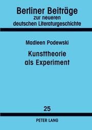 Cover von Kunsttheorie als Experiment