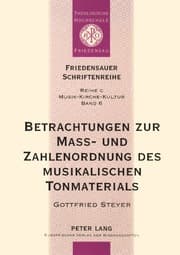 Cover von Betrachtungen zur Maß- und Zahlenordnung des musikalischen Tonmaterials