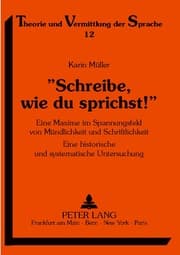 Cover von 'Schreibe, wie du sprichst!'