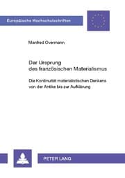 Cover von Der Ursprung des französischen Materialismus
